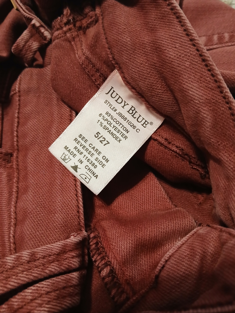 Judy Blue High-Rise Straight Leg Pants in Burgundy - Picture 8 of 16